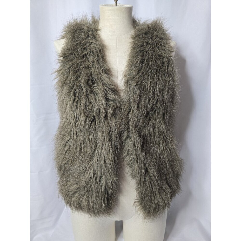 J Crew Women’s Shaggy Faux Fur Vest- 70s Retro Vibes- SIZE XS Women's